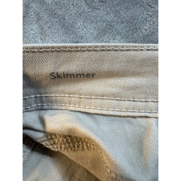 Gloria Vanderbilt Womens Beige Capri Pants Size 16 With Woven Belt & Button Acce - Picture 13 of 15